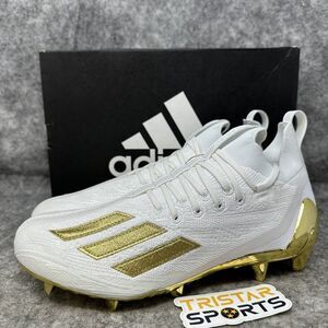Adidas Adizero Primeknit Football Cleats Mens Size 12 White Gold GX5100